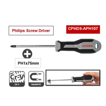 مفك صليبه كراون CROWN PHDS-APH107 PH 1 × 75mm