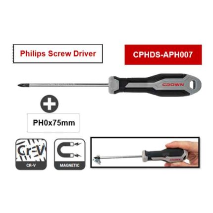 مفك صليبه كراون CROWN CPHDS-APH007 PH 0 × 75mm