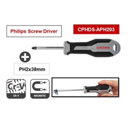 مفك صليبه PH 2 ×38 mm كراون CROWN CPHDS-APH203