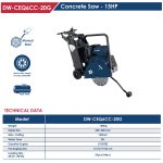 ⁦منشار اسفلت وخرسانه 20 بوصه 15 حصان اي بي تي APT DW-CEQ6CC-20G⁩ - الصورة ⁦2⁩