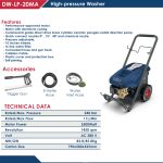 ⁦ماكينه غسيل اي بي تي 248 بار  5500 وات 660 لتر/ساعة 380 فولت ملفات نحاس - موتور صناعي APT DW-LP-20MA⁩ - الصورة ⁦2⁩