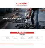 ⁦كيت شاكوش تكسير كراون 1600 وات 15 كجم شنطه بلاستيك CROWN CT18172 j45⁩ - الصورة ⁦2⁩