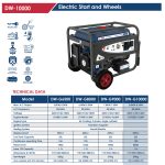 ⁦مولد كهرباء اي بي تي  220 فولت بنزين مارش عجل 8 - 8.3 كيلو / وات APT DW-G10000⁩ - الصورة ⁦2⁩