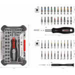⁦تشكيله من سنون المفكات الدقيقه 42 قطعه BOSCH 850.00 Precision Screwdriver Bit 42pc Set⁩ - الصورة ⁦2⁩