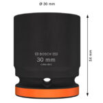 ⁦لقمة تصادميه 3/4 بوصه 30 مم BOSCH PRO Impact Socket 3/4" 30mm Standard⁩ - الصورة ⁦2⁩