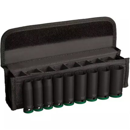 مجموعه من اللقم التصادميه 1/2 بوصه 9 قطع من 27-10 مم عميقه BOSCH Set of PRO Impact Sockets 1/2" 9 Pcs "10-27"mm Deep