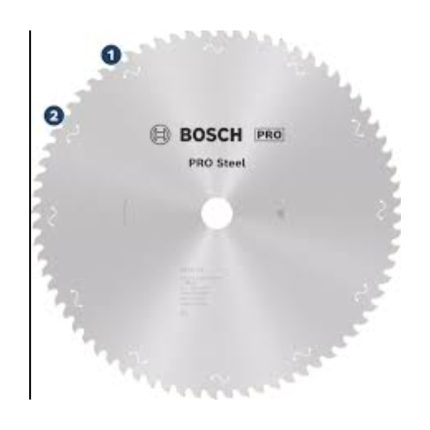 صينية 12 بوصة للحديد 72 سنة BOSCH Circular Saw Blade PRO for Steel 12" 305X25.4X2.2/1.8 ( 72 )
