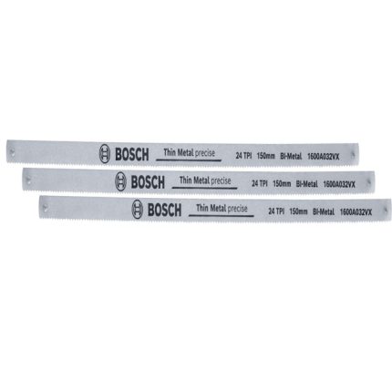 كارت سلاح اركيت 3 قطع بوش(متاح قريبا)  BOSCH Acc. Hack Saw 150 mm Blades 3-Piece (TPI 24)