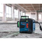 ⁦ميزان ليزر بوش 3 خط 360 درجه 80 متر ليزر اخضر ويعمل علي حجاره او بطارية BOSCH GLL 80-33 G⁩ - الصورة ⁦5⁩