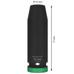 ⁦لقمة تصادميه 1/2 بوصه 10 مم عميقة BOSCH PRO Impact Socket 1/2" 10mm Deep⁩ - الصورة ⁦3⁩