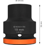 لقمة تصادميه 3/4 بوصه 19 مم BOSCH PRO Impact Socket 3/4" 19mm Standard