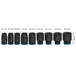⁦مجموعه من اللقم التصادميه 1/4 بوصه 9 قطع من 14-6 مم BOSCH Set of PRO Impact Sockets 1/4" 9 Pcs "6-14"mm Standard⁩ - الصورة ⁦3⁩
