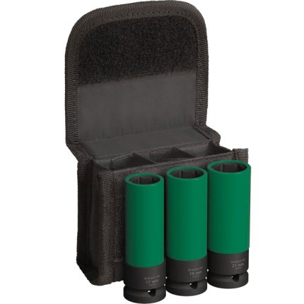مجموعه من اللقم التصادميه 1/2 بوصه 3قطع 17.19.21 مم زائدة العمق BOSCH Set of PRO Impact Sockets 1/2" 3 Pcs "17,19,21"mm