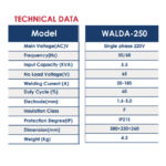 ⁦ماكينة لحام إنفيرتور ديجيتال 185 أمبير شنطه اي بي تي 220 فولت  مشتملات APT Walda 250⁩ - الصورة ⁦3⁩