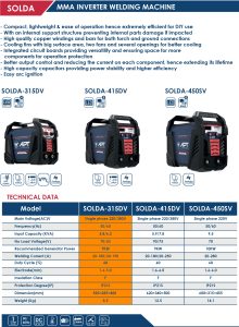 ⁦ماكينة لحام إنفيرتور 190 امبير ديجيتال شنطه اي بي تي  220 -380 فولت  مشتملات APT Solda-315DV⁩ - الصورة ⁦2⁩