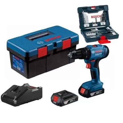 شنيور بوش 2 بطارية عاده ودقاق وفك وربط 18 فولت 2 امبير ماليزي قطع اكسسوار BOSCH  GSB 183-LI
