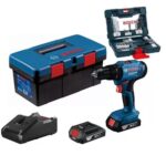 شنيور بوش 2 بطارية عاده ودقاق وفك وربط 18 فولت 2 امبير ماليزي قطع اكسسوار BOSCH  GSB 183-LI
