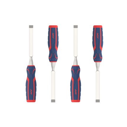 طقم ازميل صلب يد بلاستيك كروم فانديوم اي بي تي 4 قطع APT AH011024-4Pcs