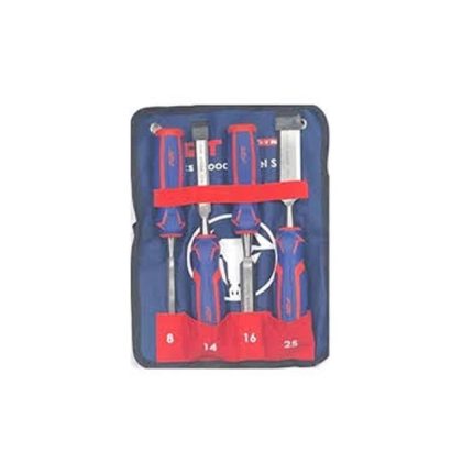 طقم ازميل صلب كعب معدن يد بلاستيك كروم فانديوم اي بي تي  4 قطع  APT AH031024-4Pcs