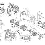 رسمة شنيور بوش عاده ودقاق 16 مم يمين وشمال 750 وات ماليزي BOSCH - GSB 16 RE Carry case