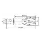⁦بنطة مغناطيسية كربيدية 50X55 مم اسباني ايزار IZAR ReF 4067  TCT⁩ - الصورة ⁦4⁩