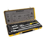 طقم لقم رباط  مسدسة 24قطع -1/2بوصه  .Cr.V. 10-32mm شنطة معدن ستانلي STANLEY STMT74-183-8
