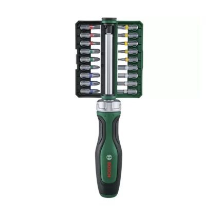 مفك + لقم 18 قطعة سيستم بوش  BOSCH Ratchet Screwdriver with 18x bits