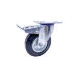 عجلة متحركة فرامل بفلانشة كاوتش اسود 3 بوصة APT CW1105/RB-3