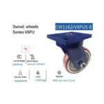 ⁦عجلة متحركة بفلانشة حمل عالى بكرة بولى يوريثان بنى 8 بوصة APT CW1162/VXPUS-8⁩ - الصورة ⁦2⁩