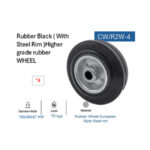 ⁦بكرة كاوتش اسود 4 بوصة APT CW/R2W-4⁩ - الصورة ⁦2⁩