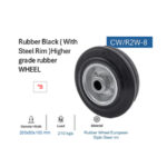 ⁦بكرة كاوتش اسود 8 بوصة APT CW/R2W-8⁩ - الصورة ⁦2⁩