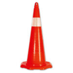 قمع مخروط عاكس مزدوج ارتفاع 90 سم pvc تركي PVC Cone - Double Reflective