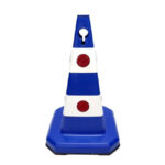 قمع مخروط عين القطة بوزن إضافي ازرق ارتفاع 65 سم pvc تركي CAT EYE CONE WITH EXTRA