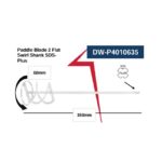 ريشة مبططة×2 خلاط بويات اي بي تي 60*350 كعب قلاووظ APT SDS-PLUS DW-P4010635