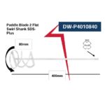 ريشة مبططة×2 خلاط بويات اي بي تي 80×400 كعب APT  SDS-PLUS  DW-P4010840