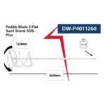 ريشة مبططة×2 خلاط بويات اي بي تي 120*600 كعب APT SDS-PLUS  DW-P4011260