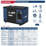⁦مولد ديزل كاتم صوت مارش/عجل 5 كيلو واط 220/38 فولت + لوحة تشغيل موديل DW-5SD5000-ATS الماركة اي بي تي APT⁩ - الصورة ⁦3⁩