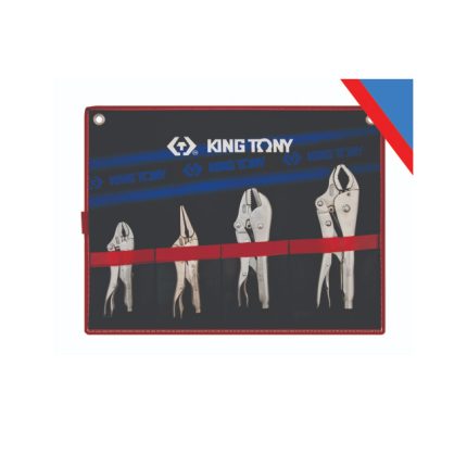 طقم كلابة 4 قطع كينج توني (عدلة ومجوفة و بوز طويل) 5-6-7-10 بوصه KING TONY  42504PR