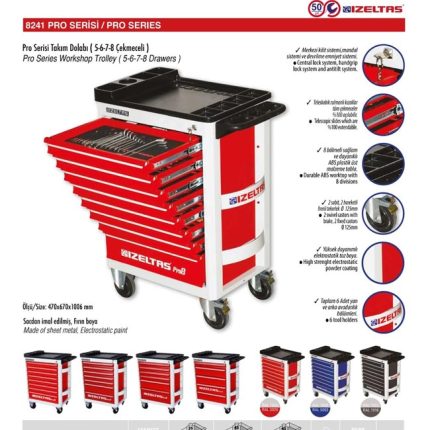 تروللي عده  بالعده 206 ق  8 درج ايزالتس تركي  IZELTAS PRO