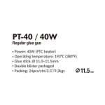 ⁦مسدس شمع 40 وات تايوان HOMEEASE PT-40⁩ - الصورة ⁦3⁩