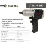 طقم شنيور فك وربط هواء 2/1 بوصة 1150 نيوتن شنطة   CROWN CT38174 BMC