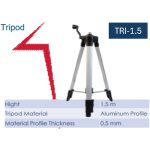 ⁦حامل ميزان ليزر 1.5 متر اي بي تي موديل APT TRI-1.5⁩ - الصورة ⁦2⁩