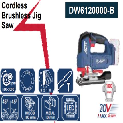 اركيت 100 مم 20 فولت بدون بطارية /شاحن  موديل APT DW6120000-B