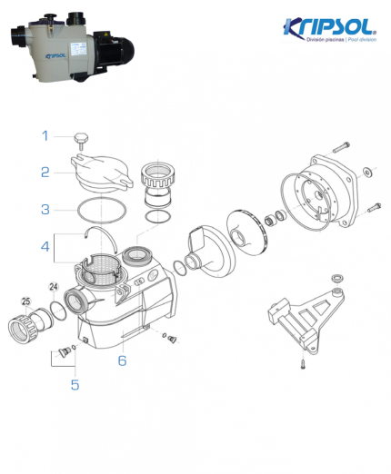 قاعدة تثبيت وحامل محرك مضخات كريبسول، طراز Kripsol KS / KSE Motor Base / Support Foot