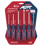 Screwdriver Set 2 Color 6 Pieces APT AH145077-6