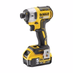 DeWalt Impact Driver 18 V, without Carbon Brushes, Torque 205 N m, 2 Batteries 5.