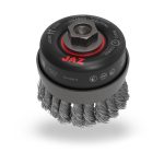 JAZ Knotted Cup Wire Brush 100 mm (4 in) Steel M14x27 mm 8500RPM (TT1001KM14)
