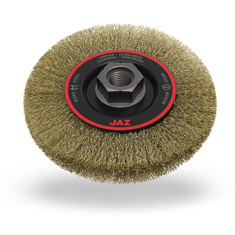 1764971646637_HSP0115EM10-1 JAZ Wire Brush Circular Crimped High - Speed 115 mm (4.5 in) - Steel Coated (HSP0115EM10). - Image 1